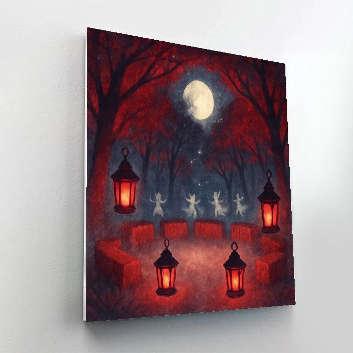 Lantern Circle Hollow Painting by numbers kit