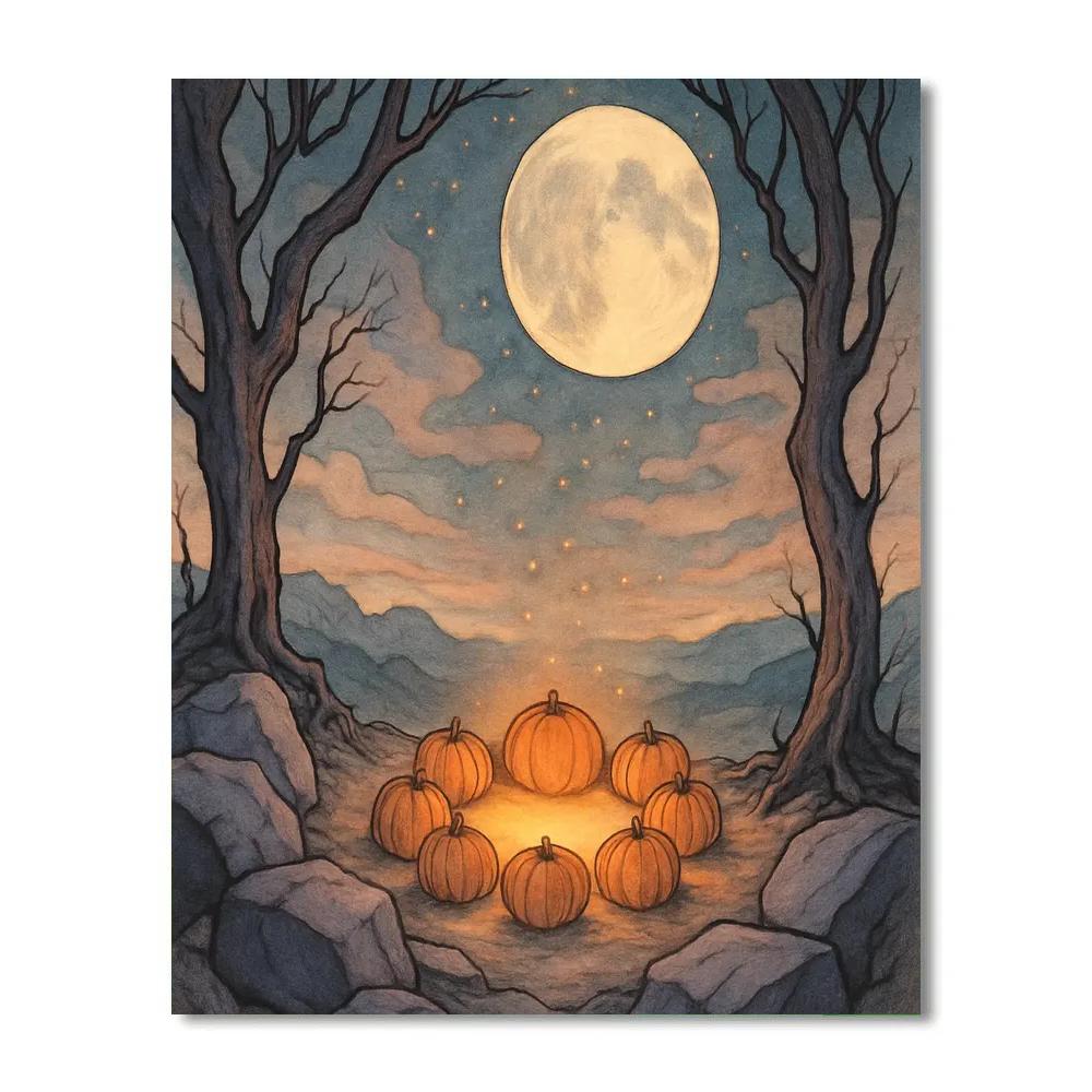 Harvest Moon Overlook painting number kit