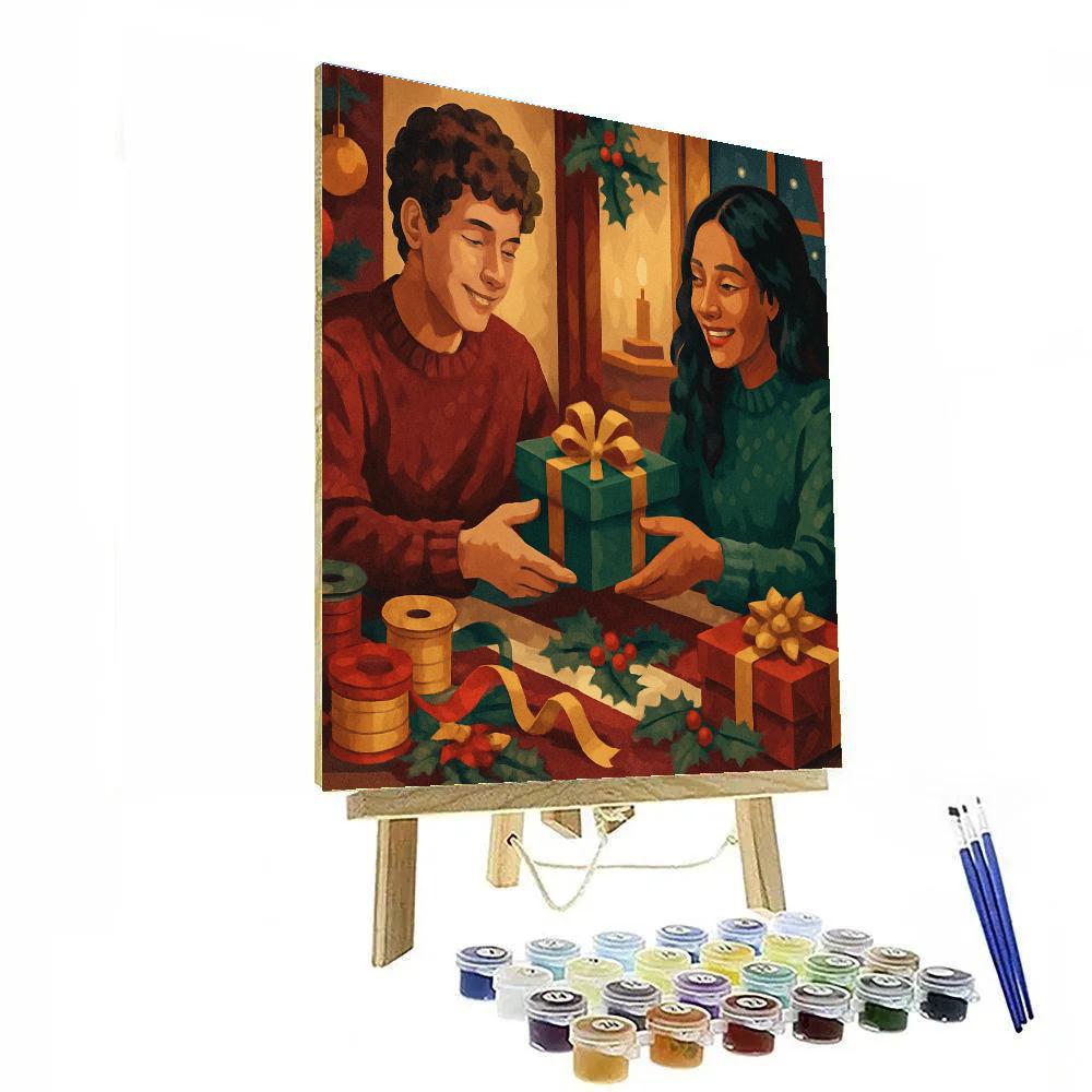 Ribbon Wrapping Revelry Paint by numbers art