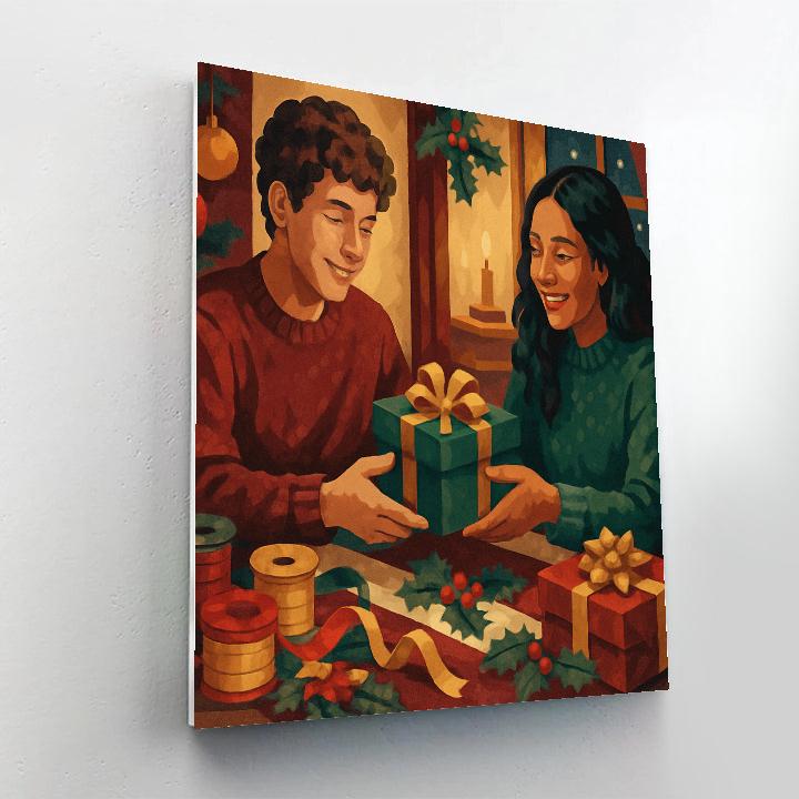 Ribbon Wrapping Revelry Paint by numbers art