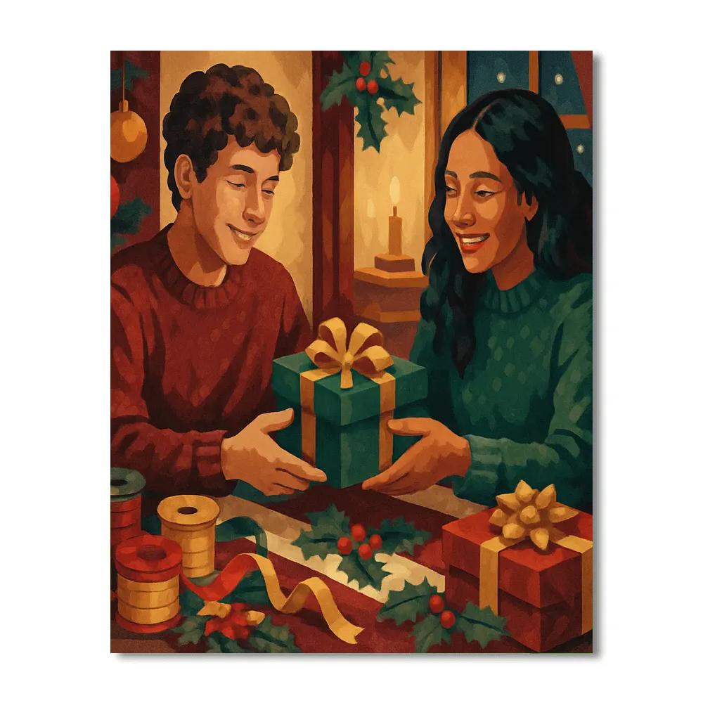 Ribbon Wrapping Revelry Paint by numbers art