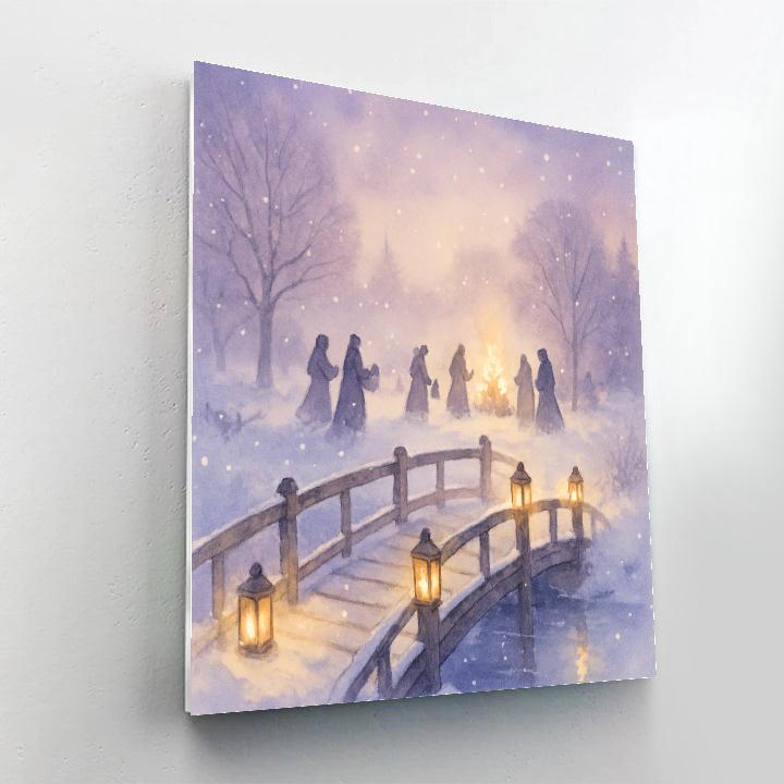Lantern Bridge To Winter Solstice DIY paint by numbers