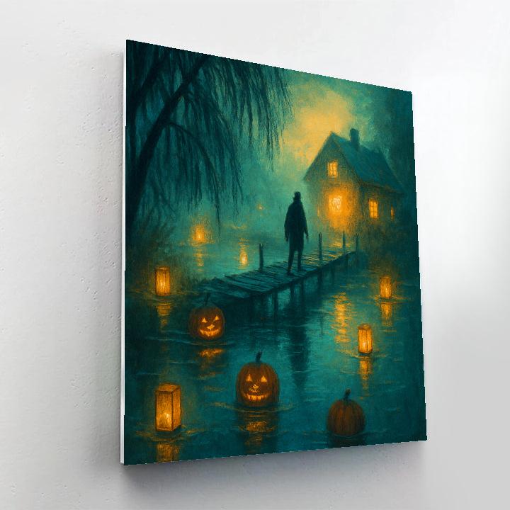 Lanterns Along Blackwater Lane Paint by numbers art