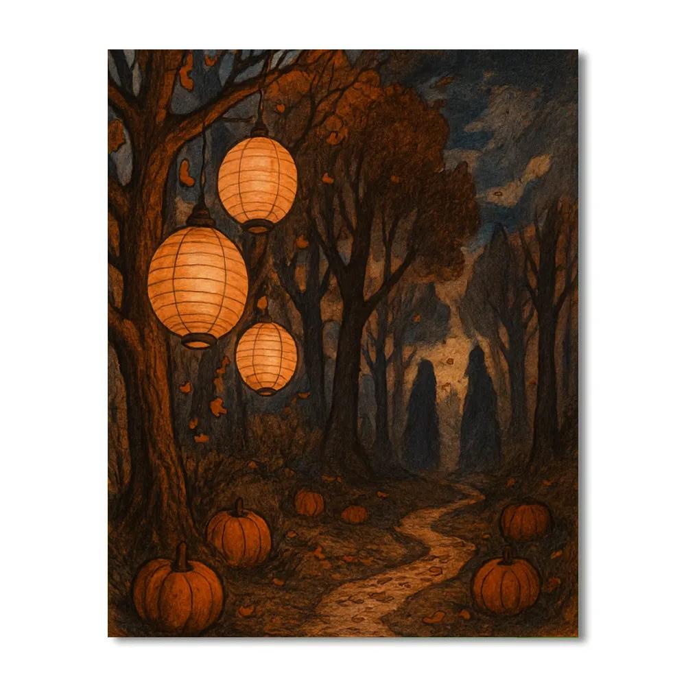 Grove Of Whispered Lanterns DIY paint by numbers