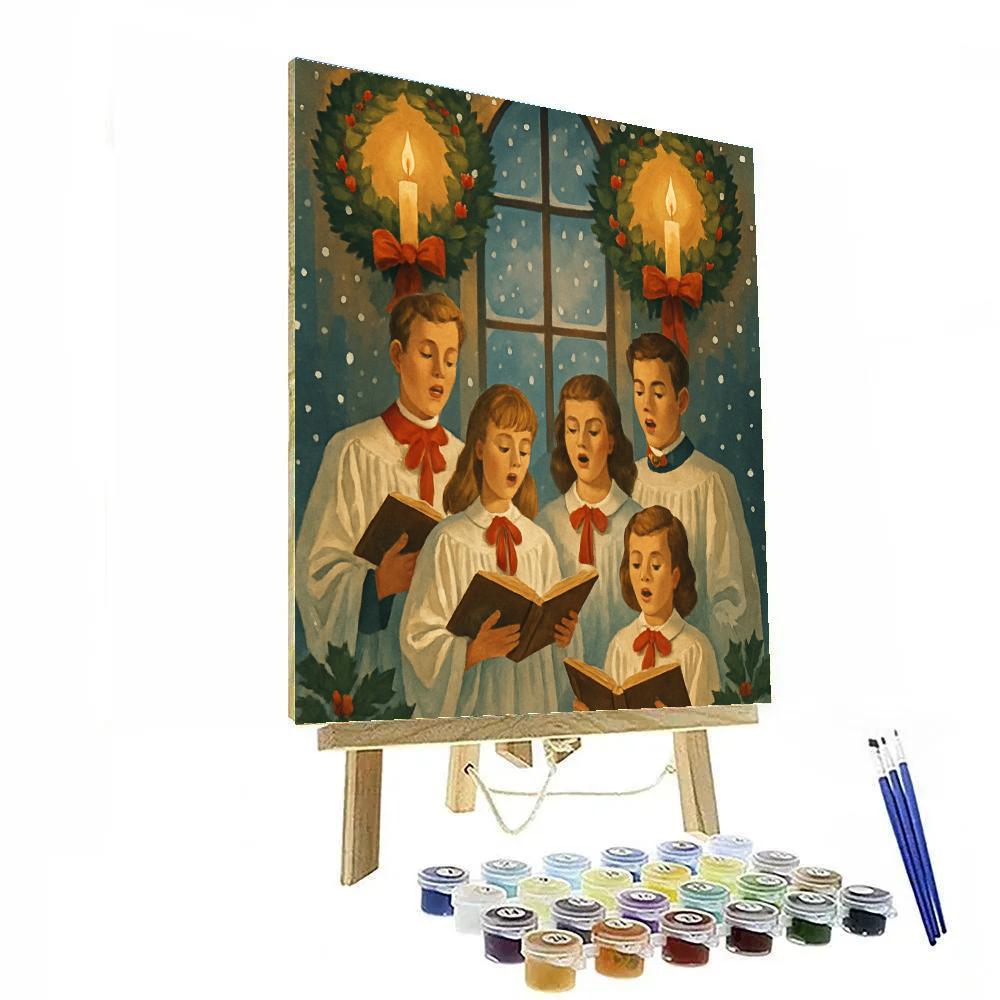 Candlelit Christmas Blessing Painting by numbers kit