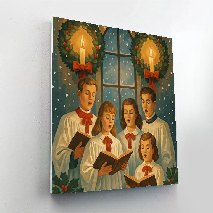 Candlelit Christmas Blessing Painting by numbers kit
