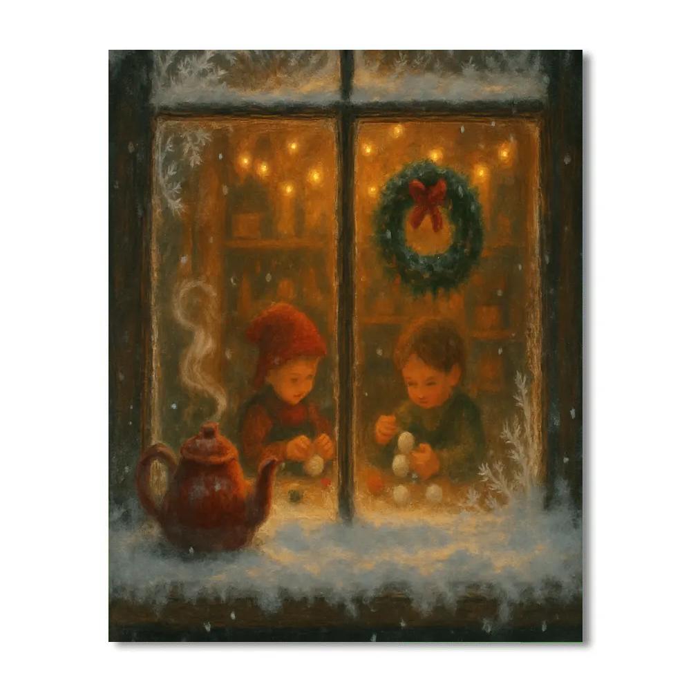 Frost Workshop Window With Tiny Steam Numbered painting kits