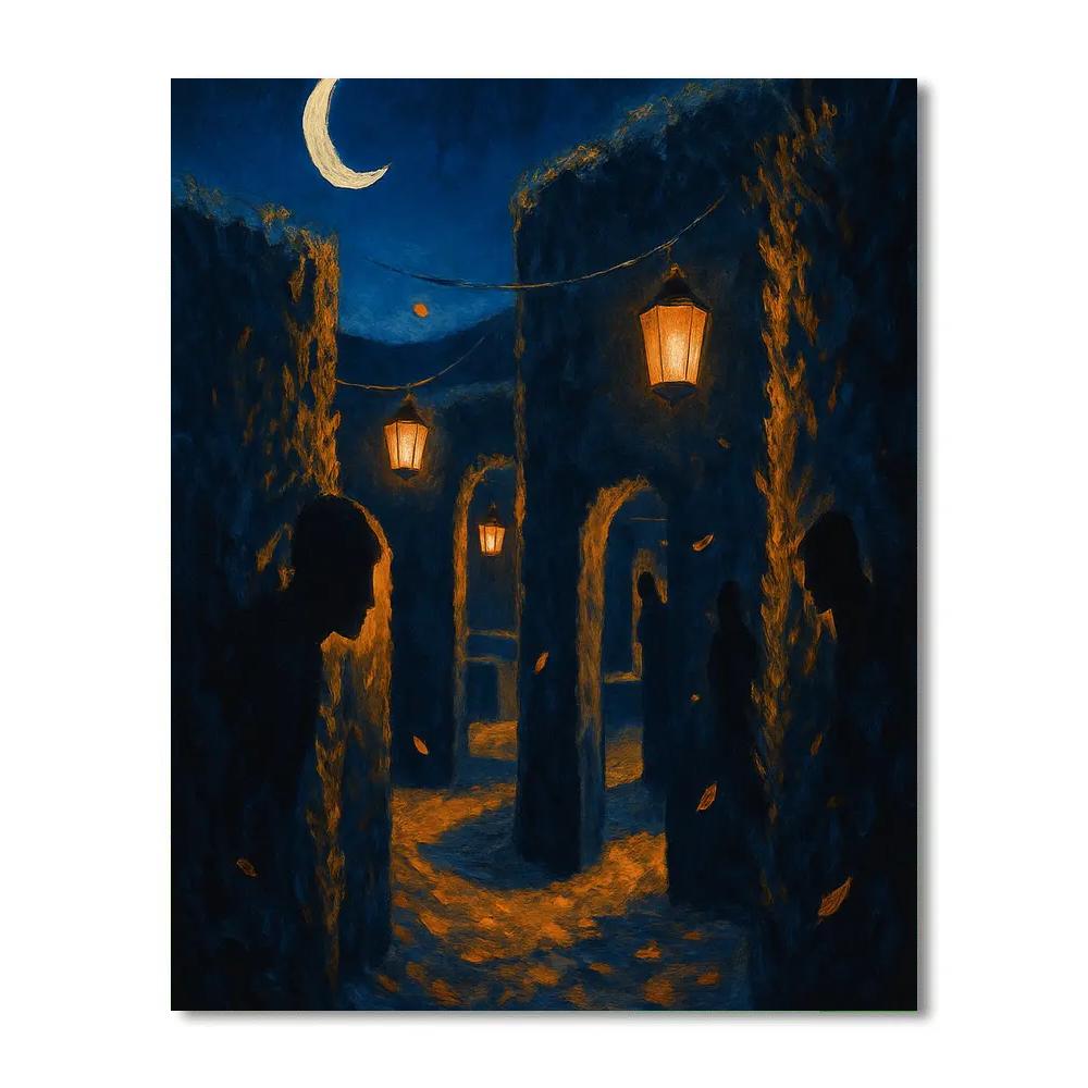 Nocturnal Hedge Maze Paint by numbers art