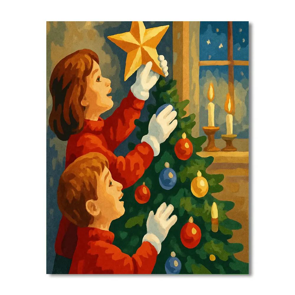 Golden Star Carol Painting by numbers kit