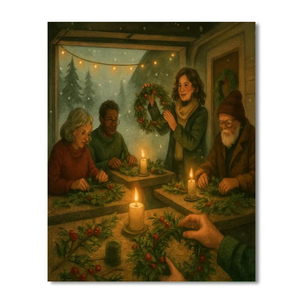 Cedar Lane Wreath Workshop Numbered painting kits