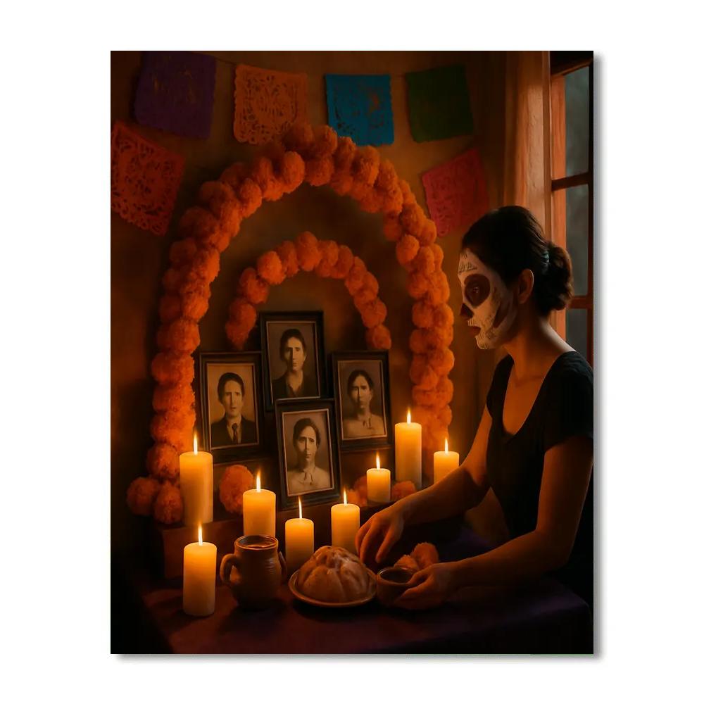 Traditional Día De Muertos Ofrenda DIY paint by numbers