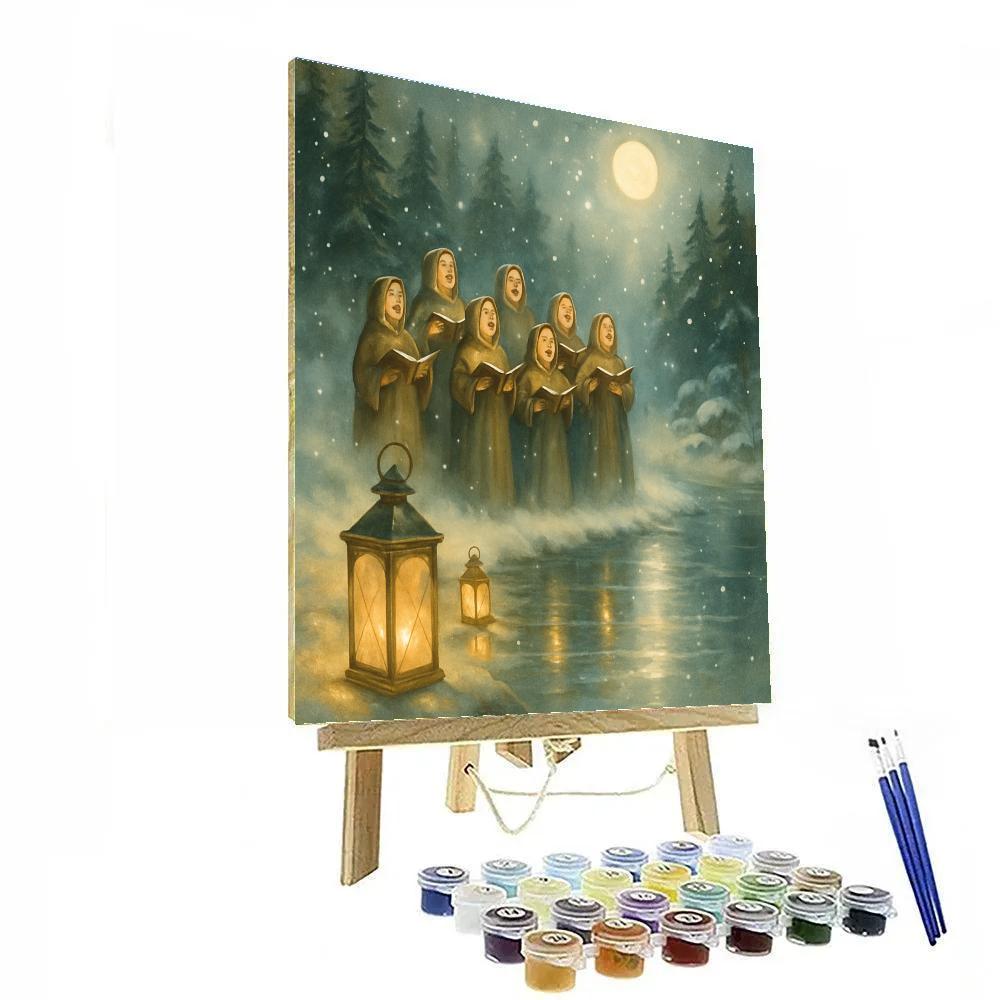 Midwinter Lantern Choir By The River Number painting