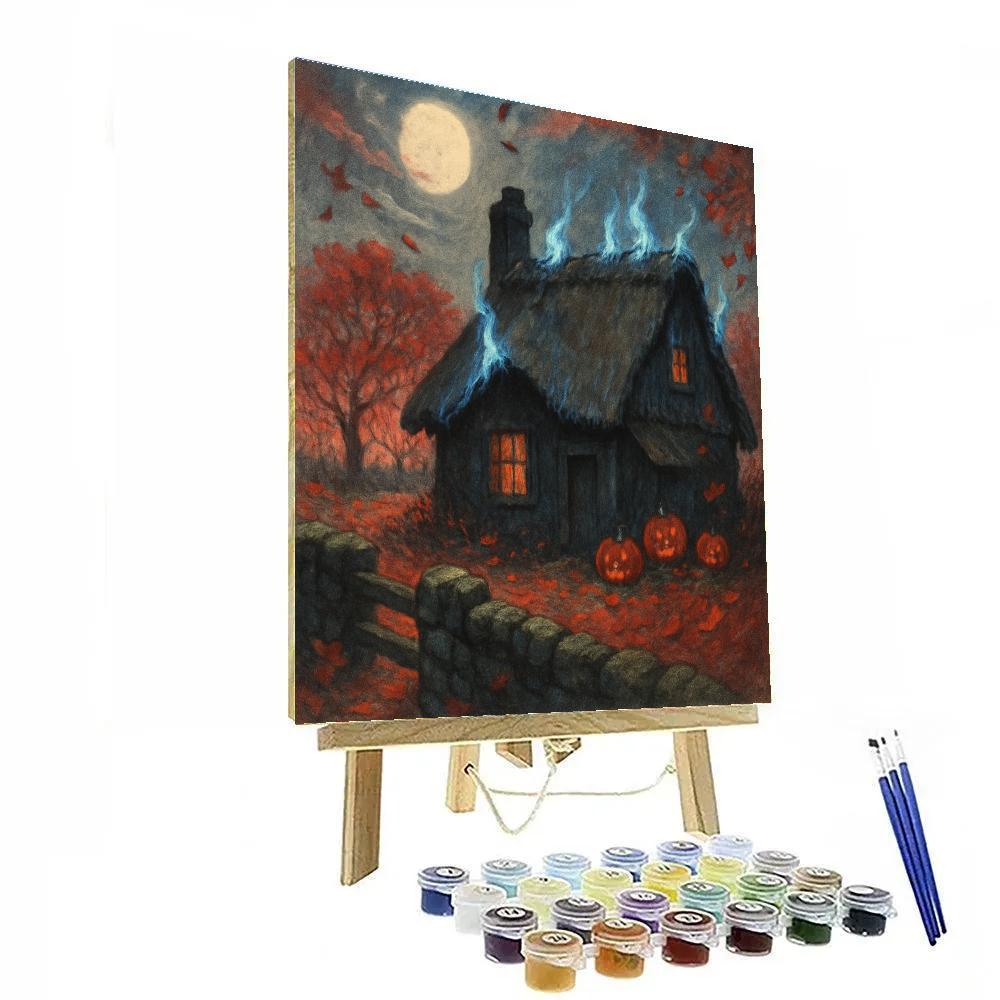 Ghostlight Over The Thatch Numbered painting kits