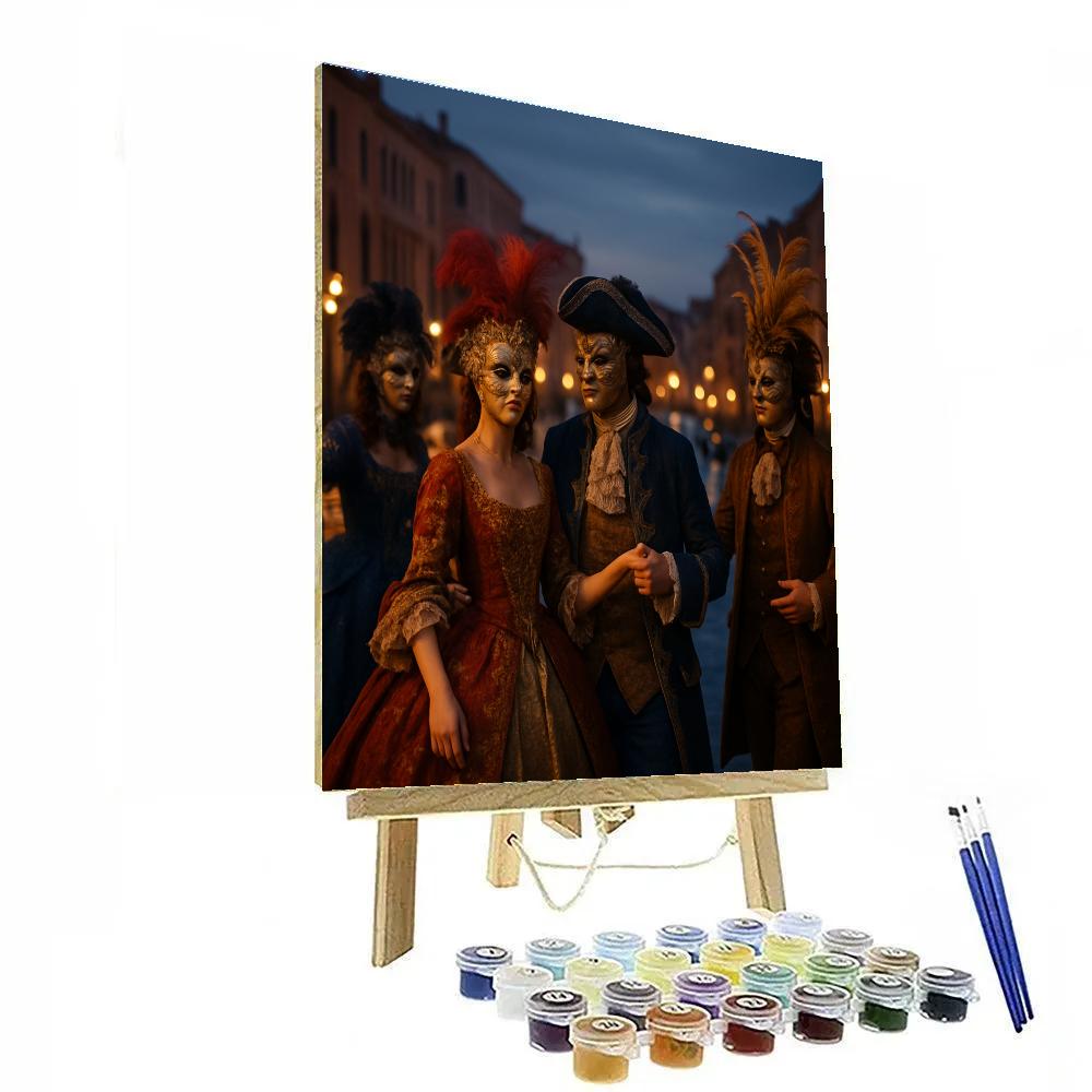 Captivating Carnival In Venice Masked Dance paint by numbers