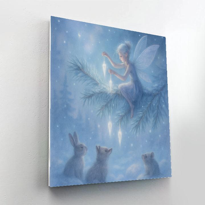 Frost Fairy Decorating The Pine painting number kit