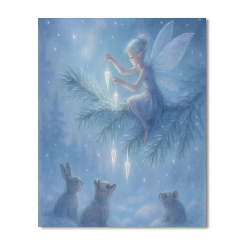 Frost Fairy Decorating The Pine painting number kit