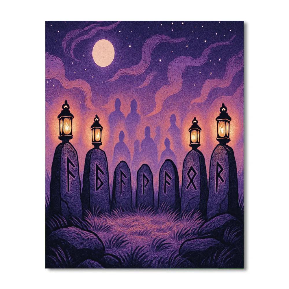 Lanterns Of The Hollow Choir Paint by numbers art