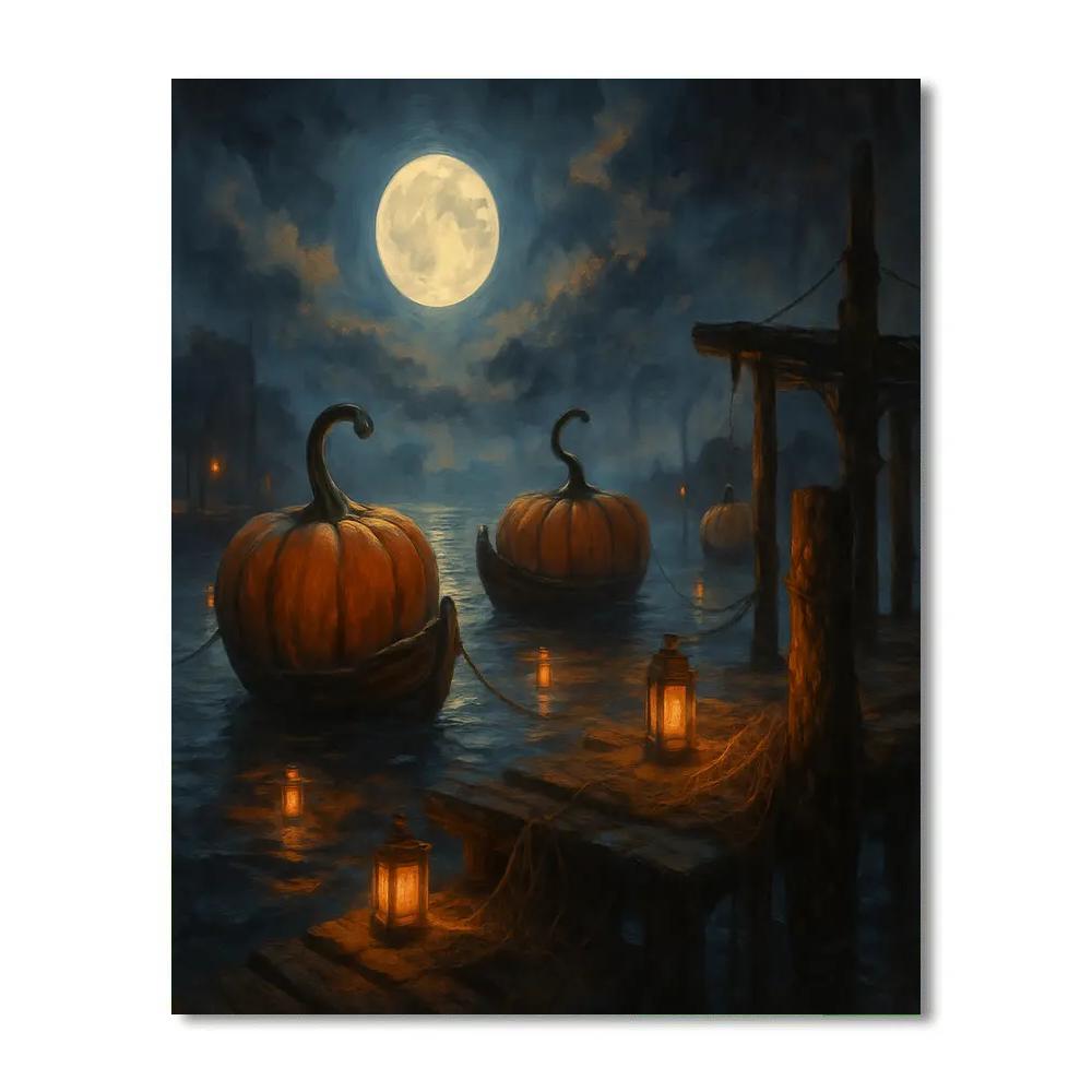 The Moons Pumpkin Harbor Painting by numbers kit