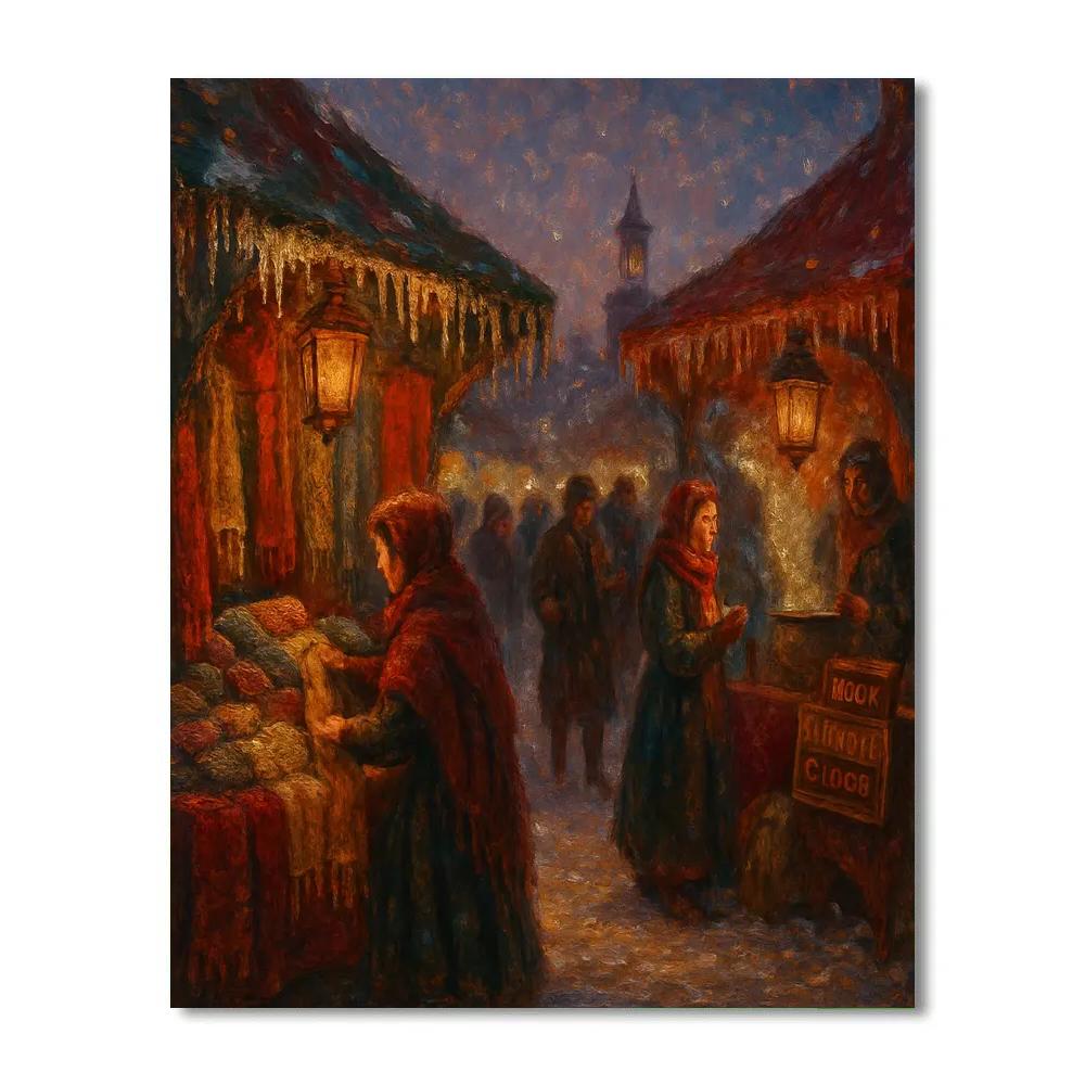 Lanterned Stalls Of The Frozen Bazaar Number painting