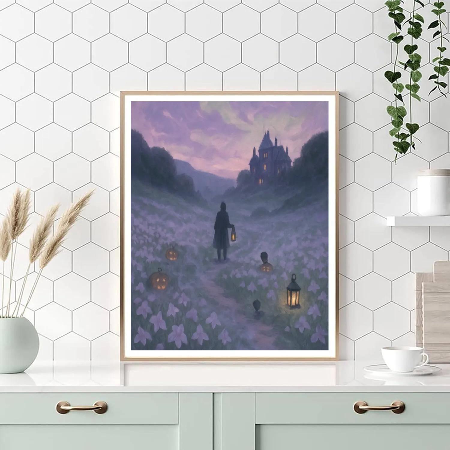 Haunted Lavender Hollow DIY paint by numbers