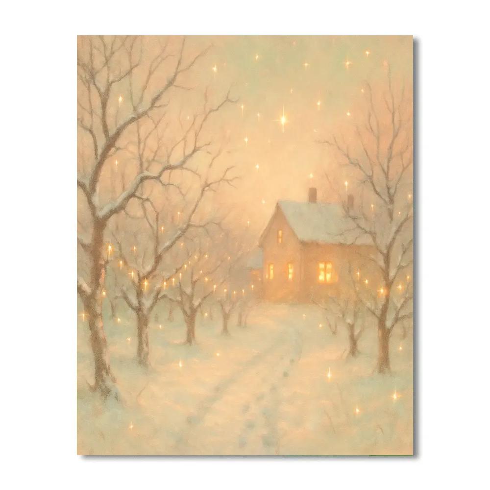 Firefly Snowfall At The Orchard Painting by numbers kit
