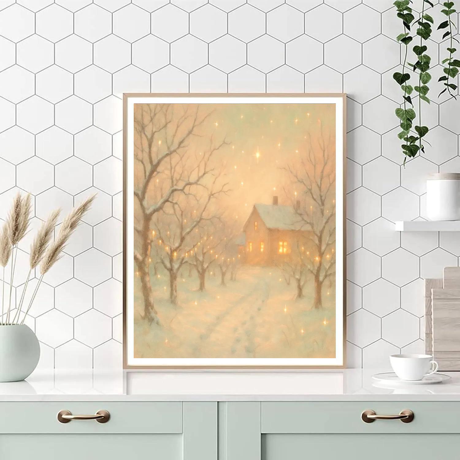 Firefly Snowfall At The Orchard Painting by numbers kit