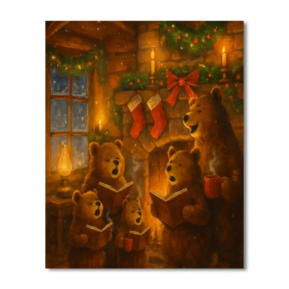 Hearthside Caroling Bears Numbered painting kits