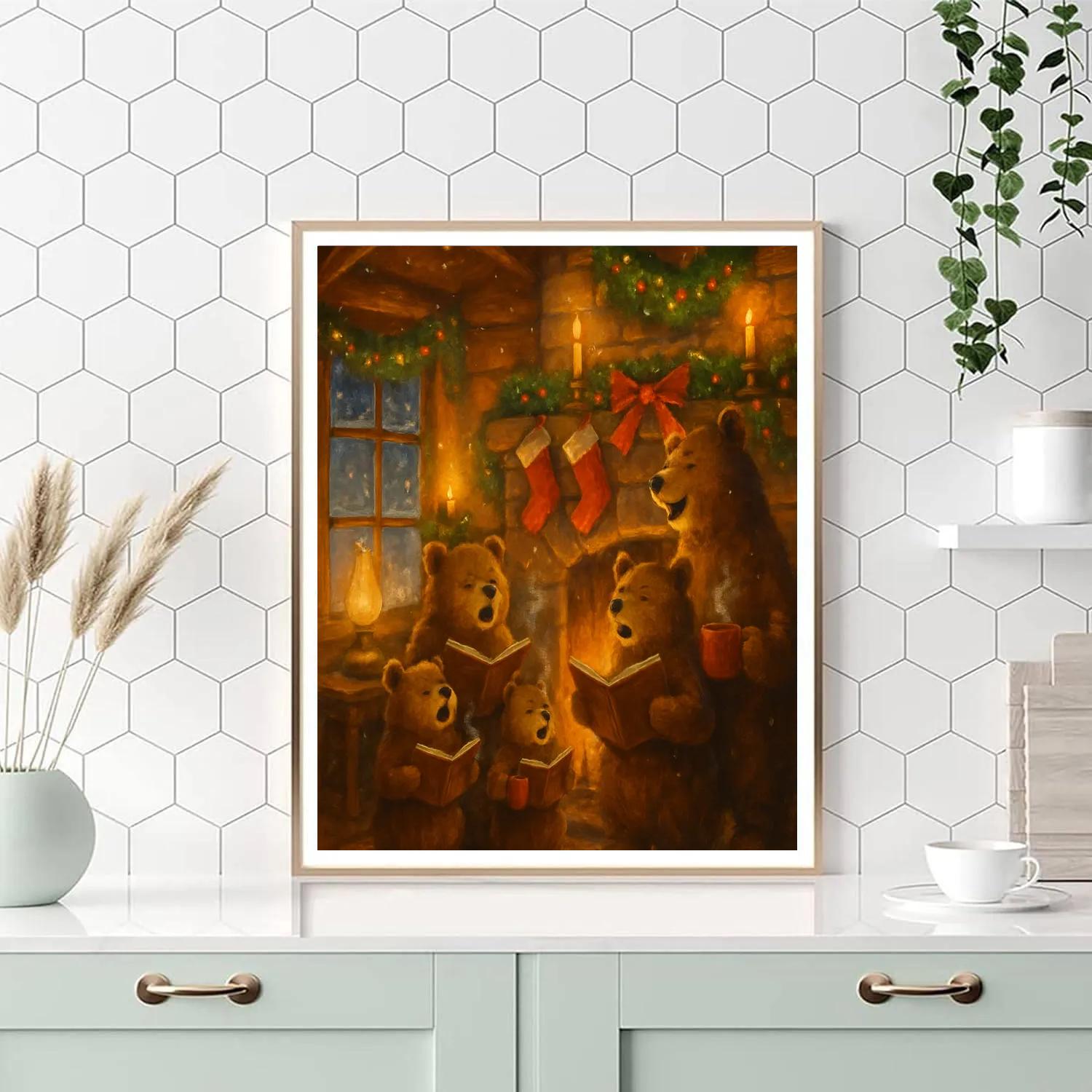 Hearthside Caroling Bears Numbered painting kits