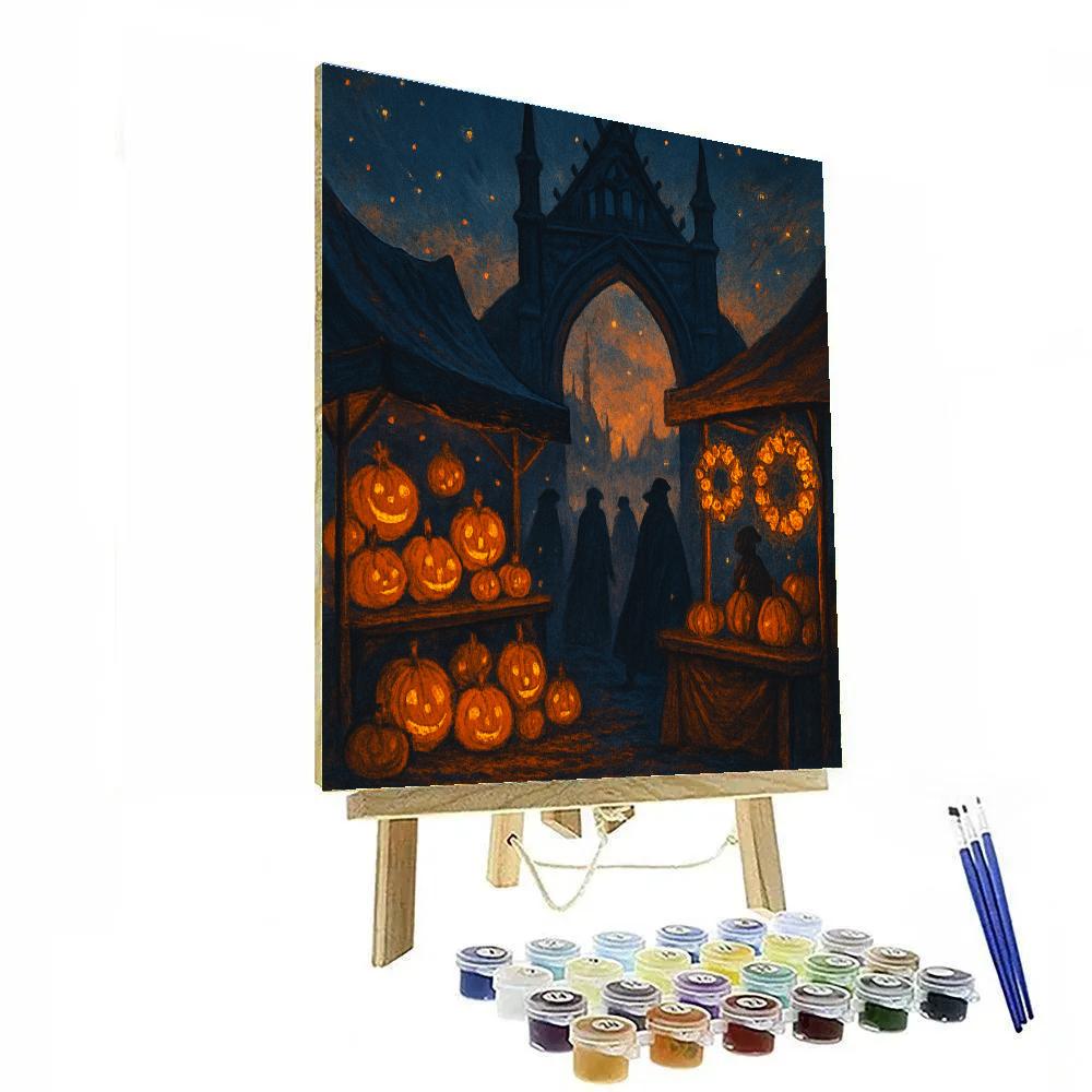 Night Market At Hollow Gate Number painting