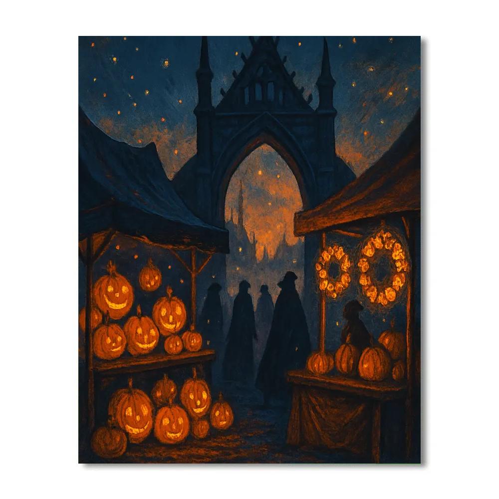Night Market At Hollow Gate Number painting