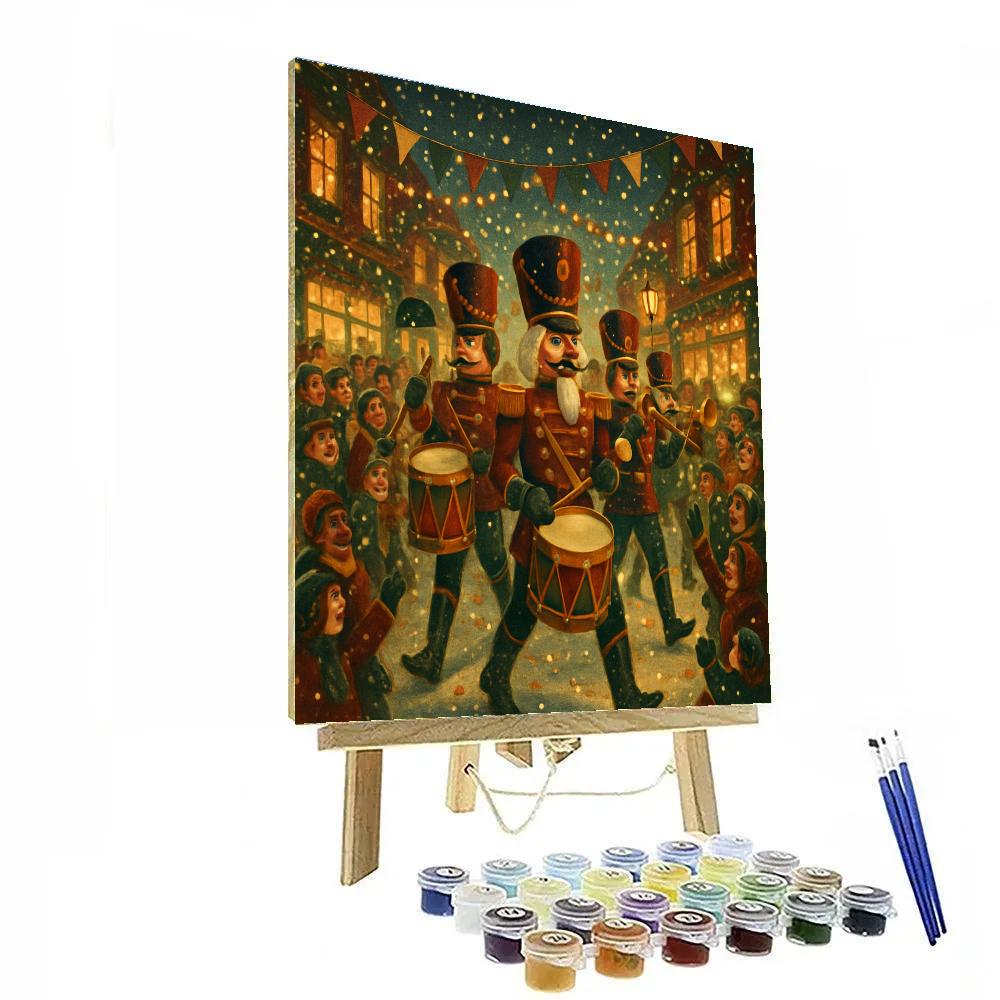 Nutcracker Parade At The Crossroads paint by color