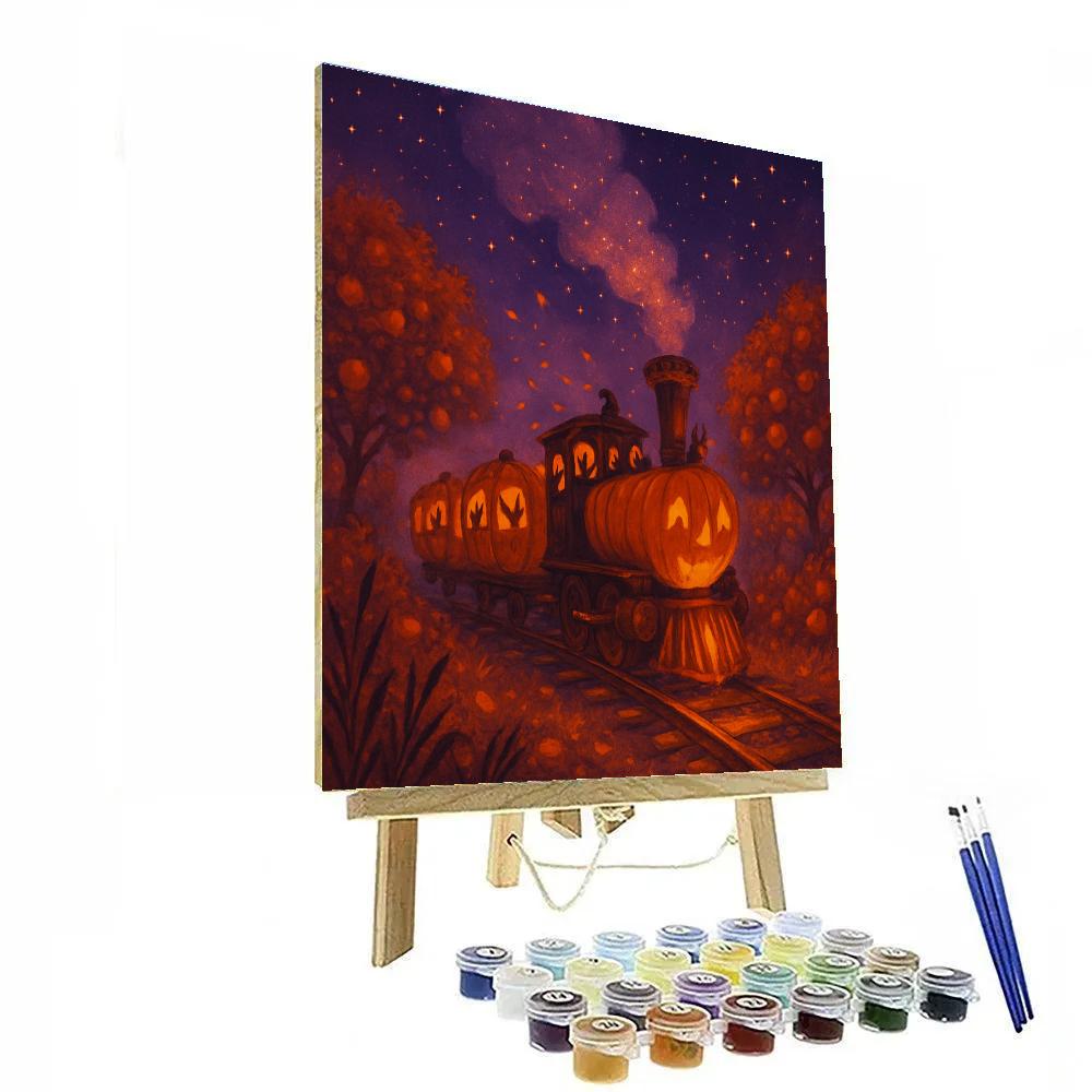 The Phantom Orchard Lantern Train DIY paint by numbers