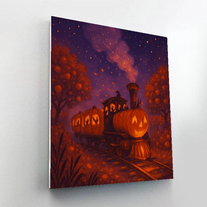 The Phantom Orchard Lantern Train DIY paint by numbers