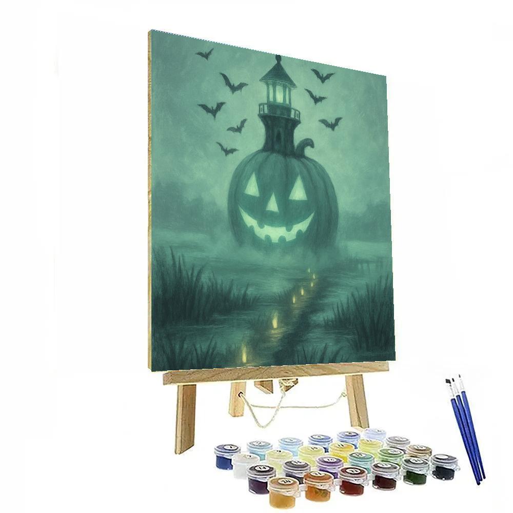 The Hollow Lantern Lighthouse painting number kit
