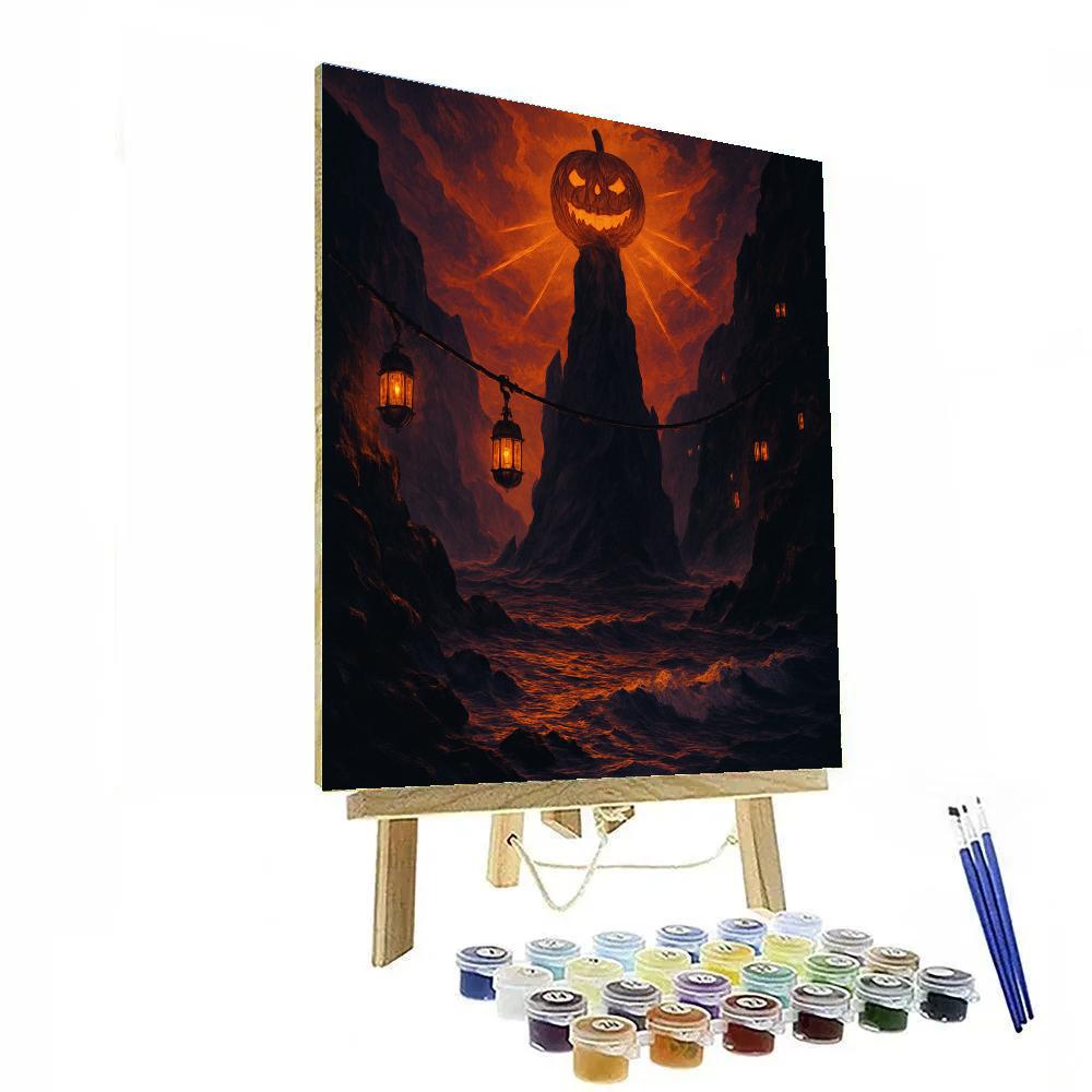 The Pumpkin Beacon Of Hollow Cove paint by numbers