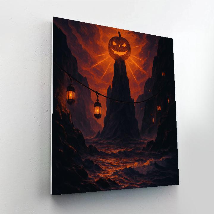The Pumpkin Beacon Of Hollow Cove paint by numbers