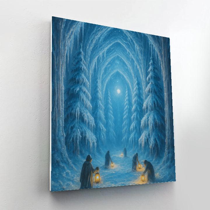 Icicle Cathedral Of Pines paint by numbers