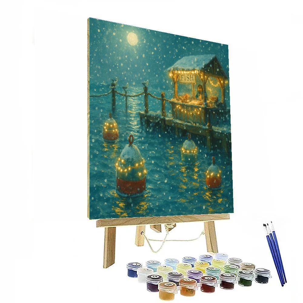 Harbor Of Twinkling Buoys Painting by numbers kit
