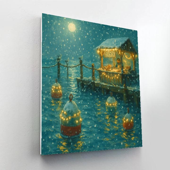 Harbor Of Twinkling Buoys Painting by numbers kit