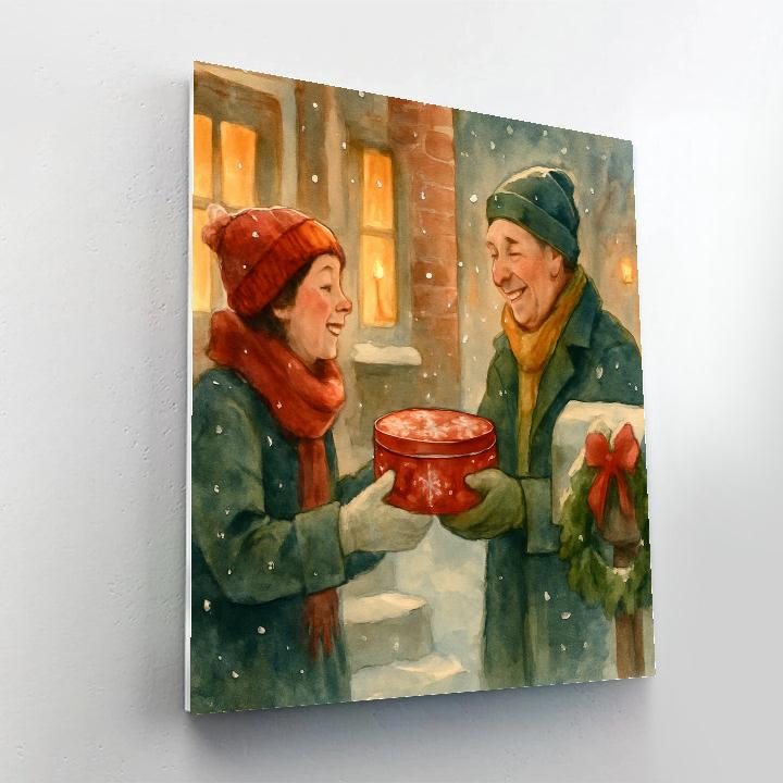 Cookie Exchange In The Snow Paint by numbers kits
