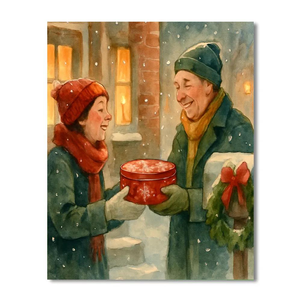 Cookie Exchange In The Snow Paint by numbers kits