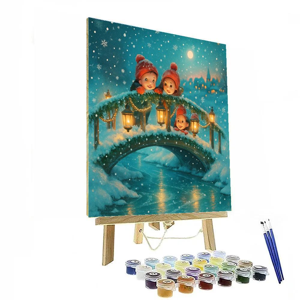 Tinsel Bridge Over Frozen Streams Paint by numbers kits