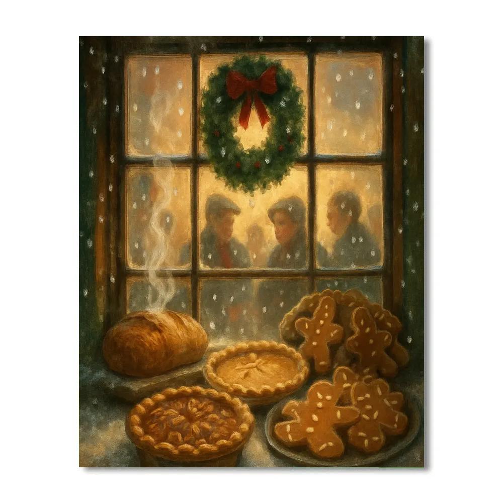 Quiet Bakery Window At Noon DIY paint by numbers