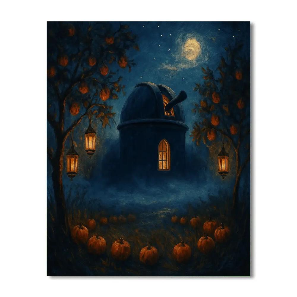 Silent Orchard Observatory DIY paint by numbers