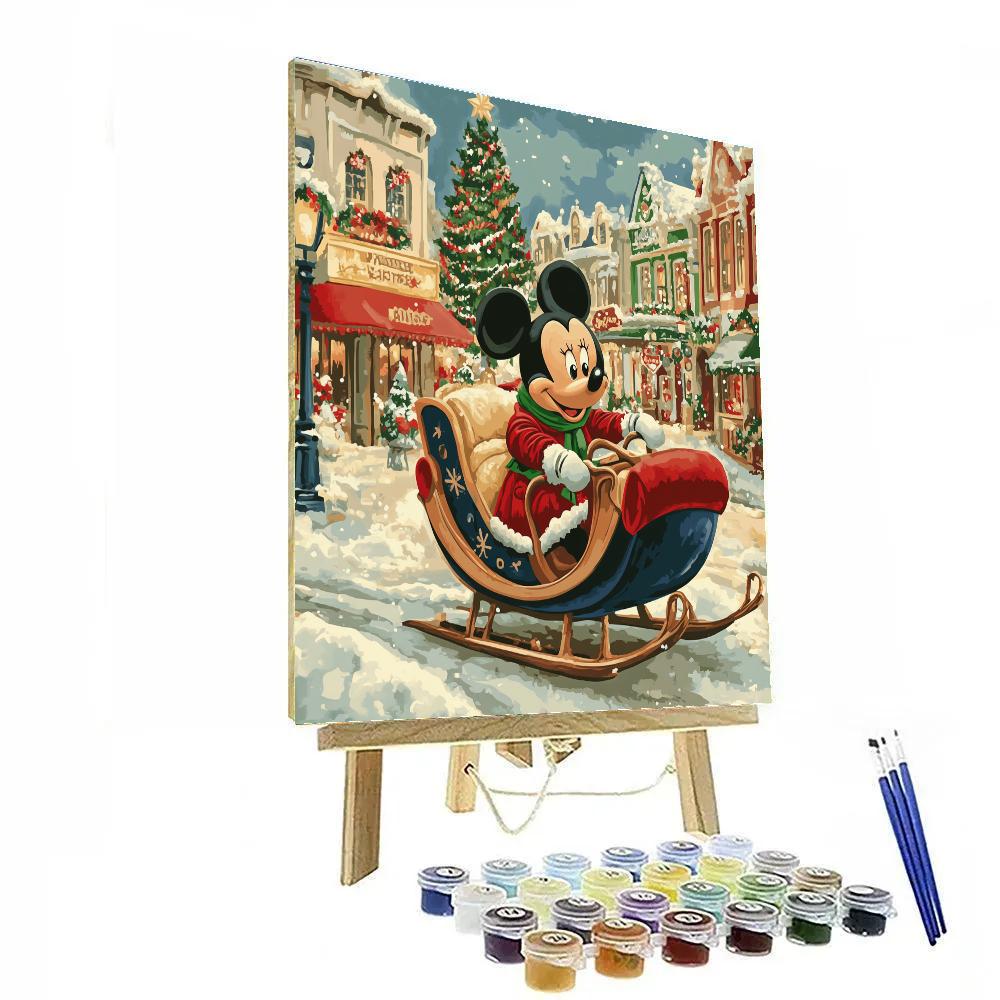 Mickeys Caroling Sleigh Number painting
