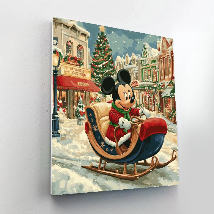 Mickeys Caroling Sleigh Number painting