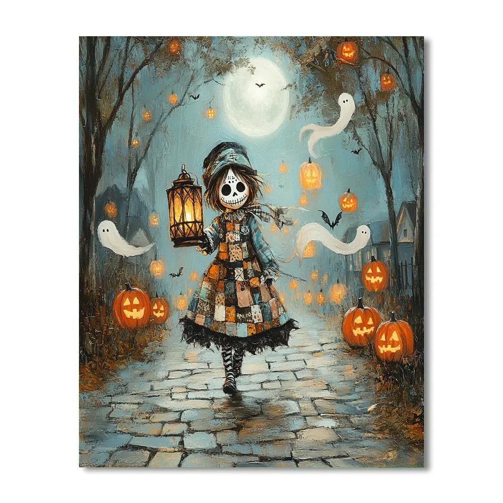 Spooky Moonlight Lantern Parade paint by number