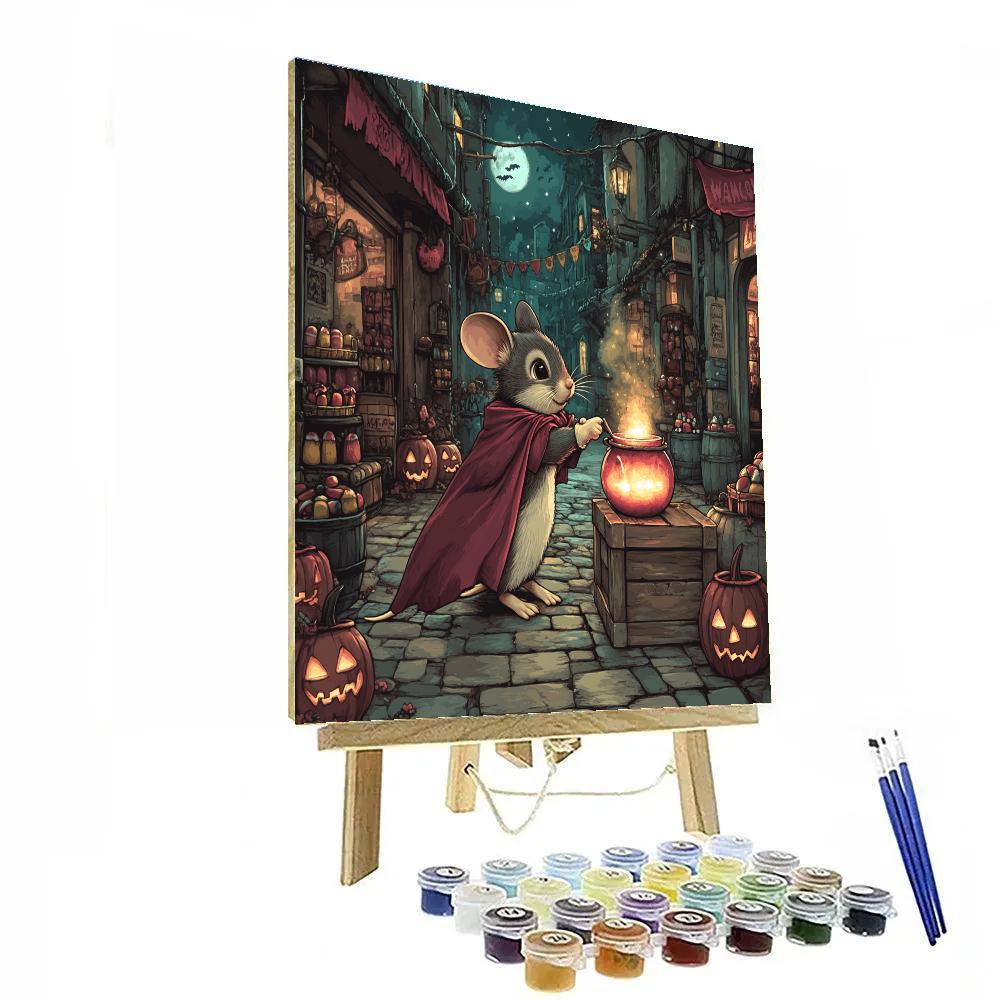 Midnight Mouse And The Candy Cauldron DIY paint by numbers