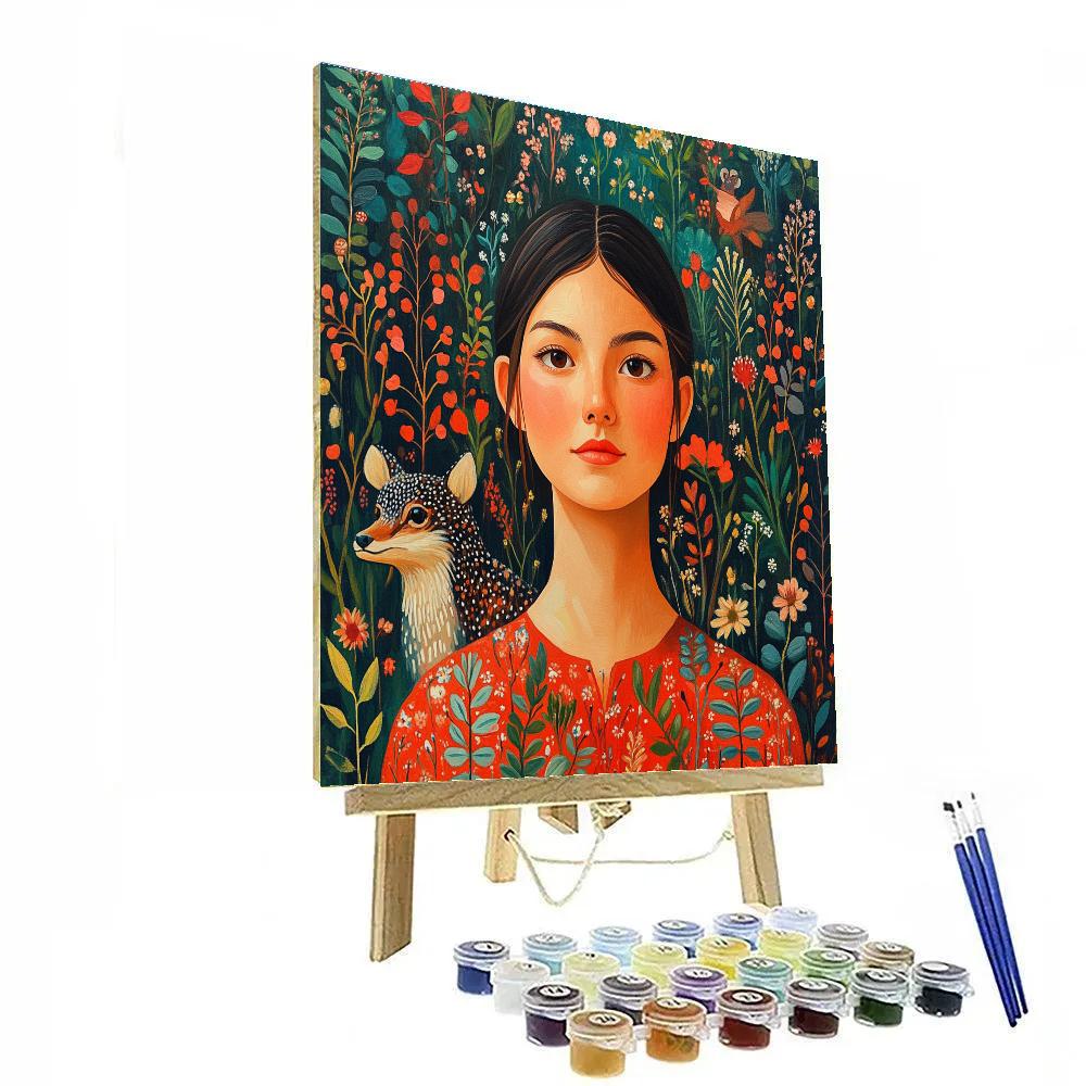Frida Kahlo Inspired Garden Self Portrait Paint by numbers art