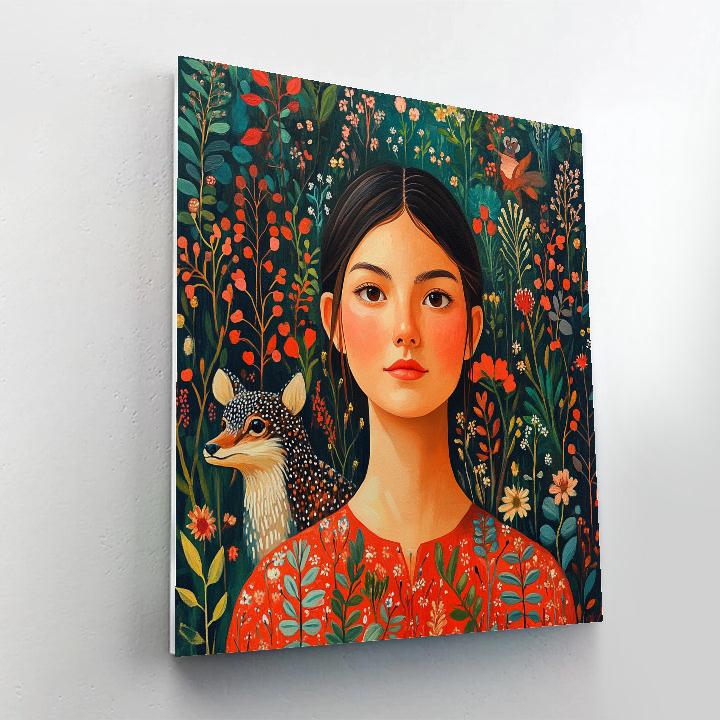 Frida Kahlo Inspired Garden Self Portrait Paint by numbers art